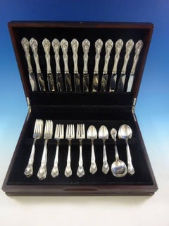 Chateau Rose by Alvin Sterling Silver Flatware Set for 12 Service 60 Pieces