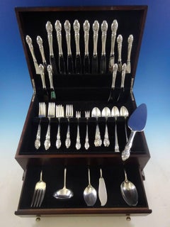 Enchanting Orchid by Westmorland Sterling Silver Flatware Set 8 Service 62 Pcs