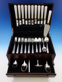 Ashmont Gold by Reed & Barton Sterling Silver Flatware Set Service 56 Pcs Dinner