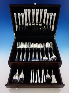 Firenze by Fortunoff Sterling Silver Flatware Set Service 40 Pieces Italy Heavy