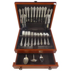 Florentines Besteckset aus Sterlingsilber von Reed &amp; Barton mit Florentiner Spitze, 8 Teile, 57 Teile