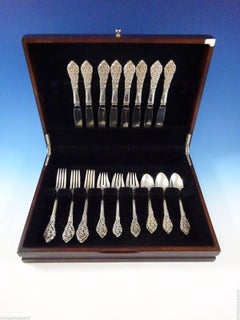Florentine Lace by Reed & Barton Sterling Silver Flatware Service 8 Set 32 Pcs