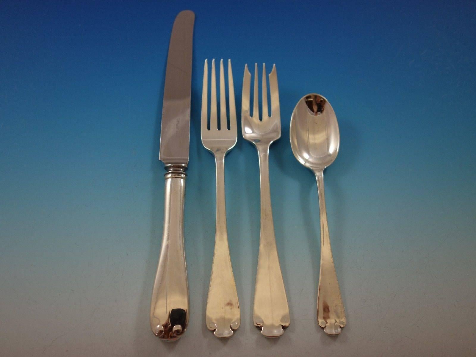 Flemish by Tiffany & CO. sterling silver flatware set - 51 pieces. This set includes: 

12 knives, 9 1/4