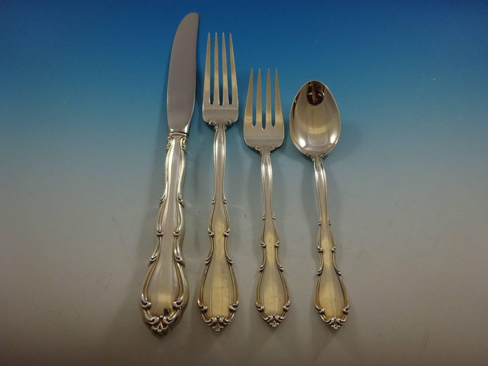 American Fontana by Towle Sterling Silver Flatware Service for 8 Set 48 Pcs Dinner Size For Sale