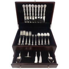 Raleigh by Alvin Sterling Silver Flatware Set for Eight Service Dinner 51 Pieces