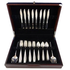 Vivant by Oneida Cubertería de Plata de Ley Moderna de Mediano Siglo 34 Piezas