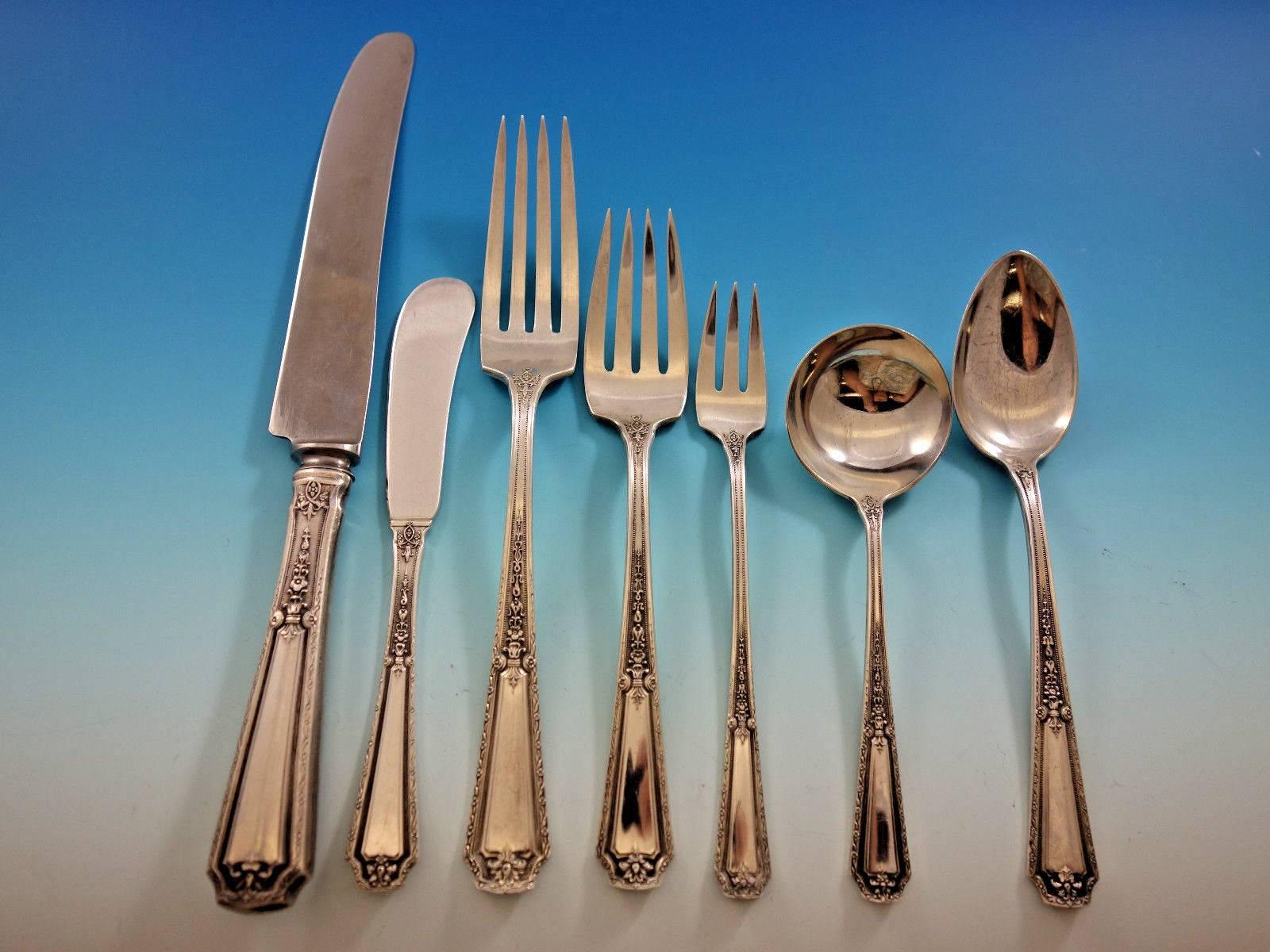 Louis XIV by Towle Sterling Silver Flatware Set for 12 Service 91 Pieces For Sale 4