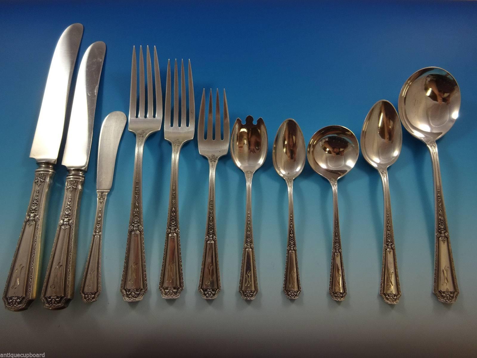 American Louis XIV by Towle Sterling Silver Flatware Set for 12 Service 142 Pcs 