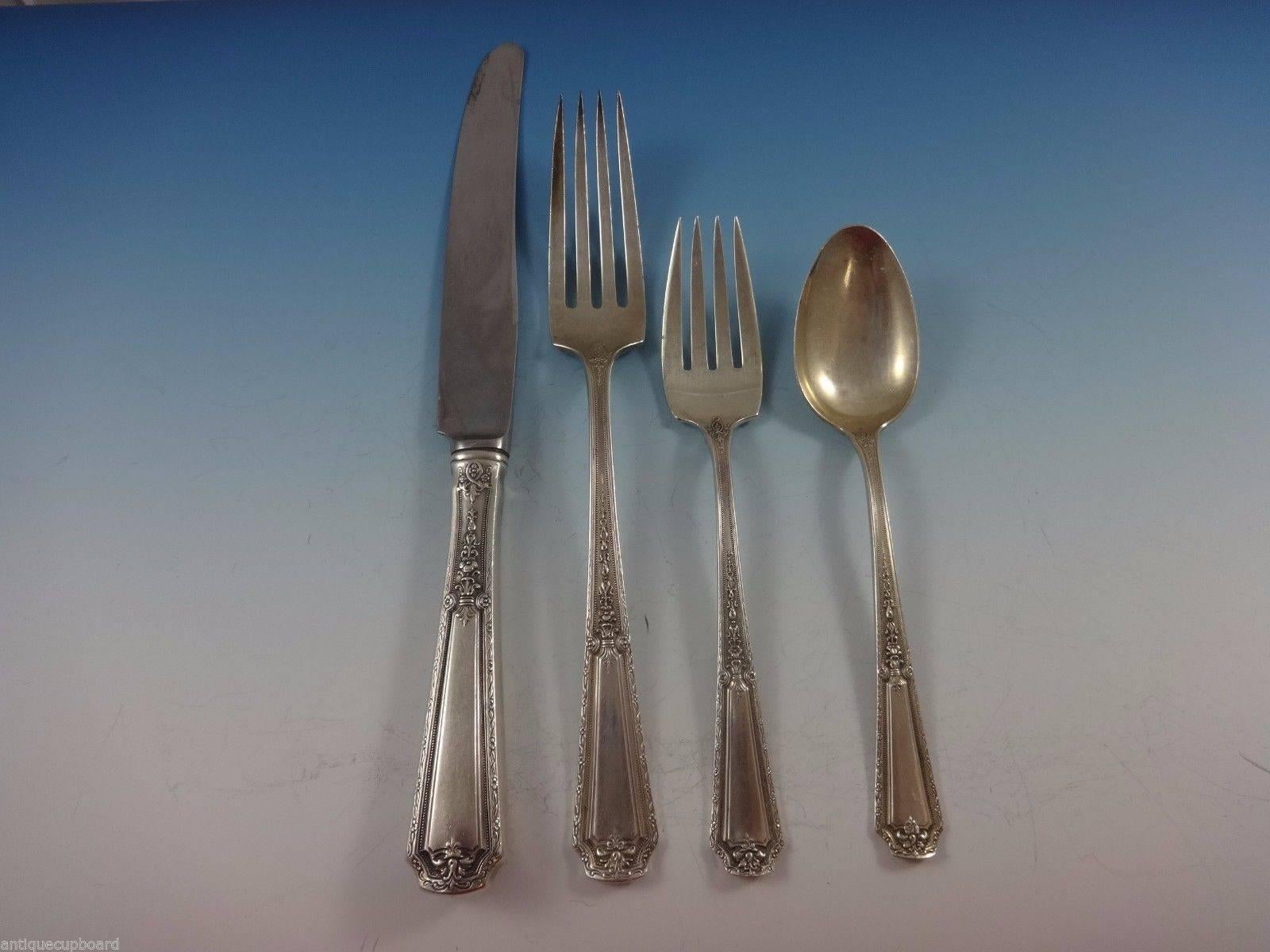 Louis XIV by Towle Sterling Silver Dinner Flatware Set for 8 Service 78 Pieces In Excellent Condition For Sale In Big Bend, WI