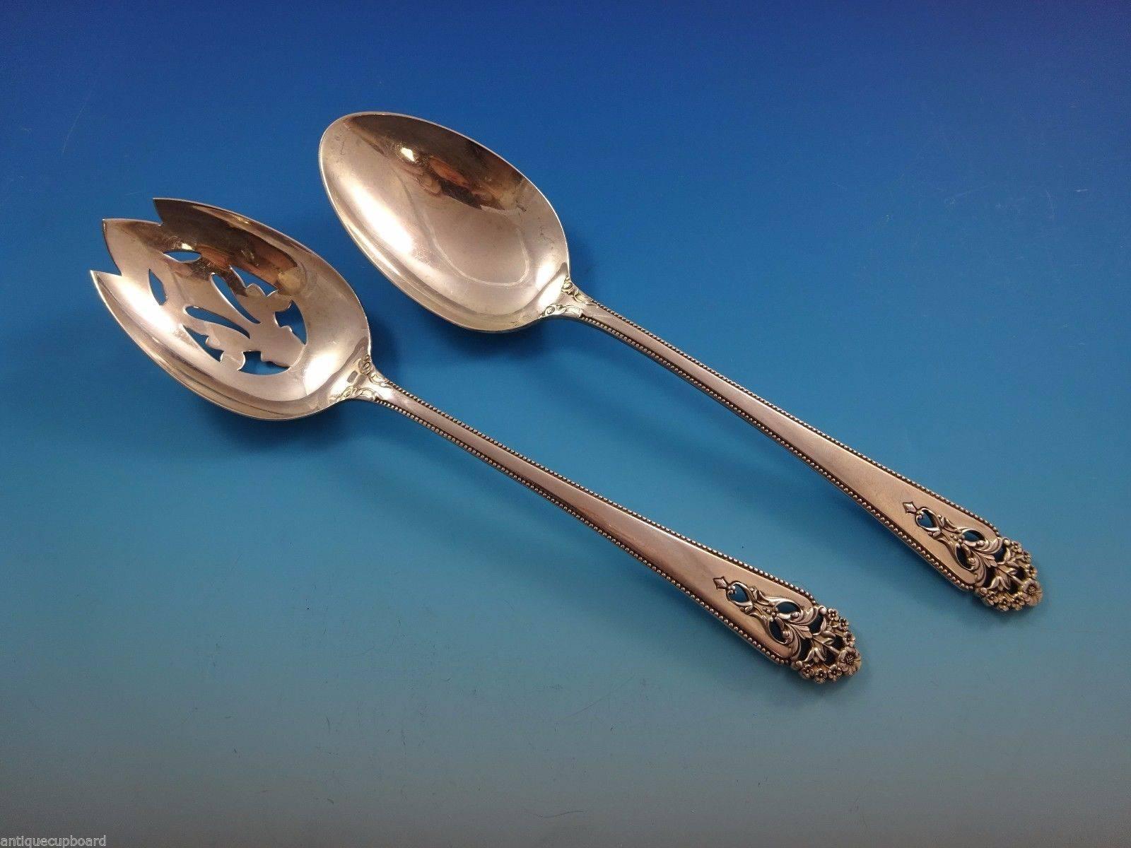 Juego de cubiertos Queen's Lace by International Sterling Silver Servicio de cena 45 piezas en venta 4