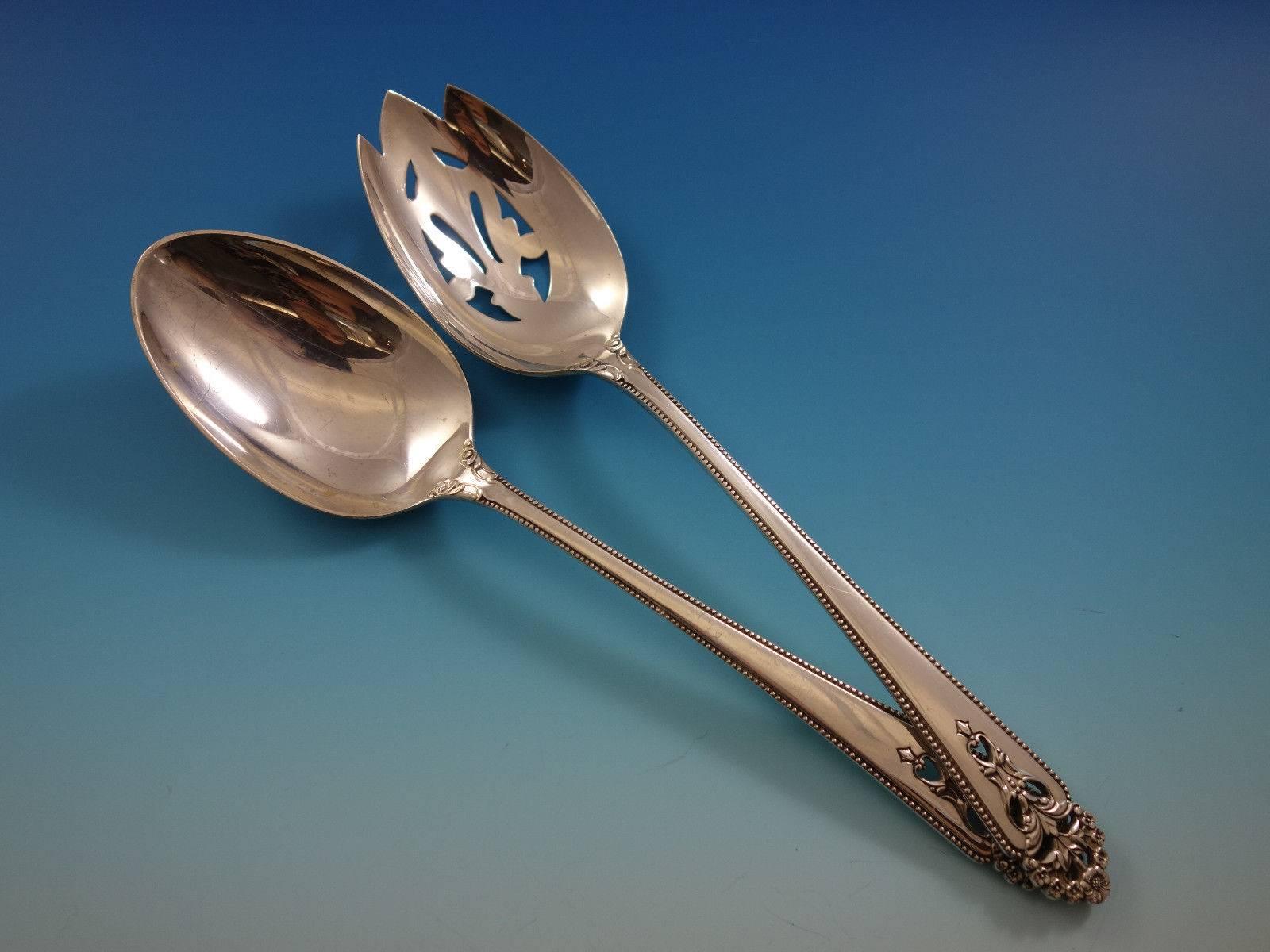 Juego de cubiertos Queen's Lace by International Sterling Silver Servicio de cena de 82 piezas Plata esterlina en venta