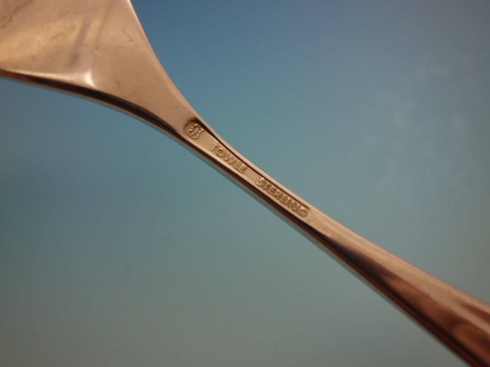 Ensemble de couverts modernes en argent sterling pour 8 personnes 34 pièces Vespera par Towle en vente 2