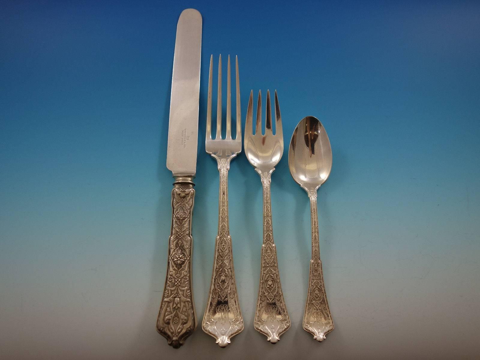 Persian by Tiffany & Co. Sterling Silver Flatware Service Set Dinner 261 Pieces In Excellent Condition In Big Bend, WI