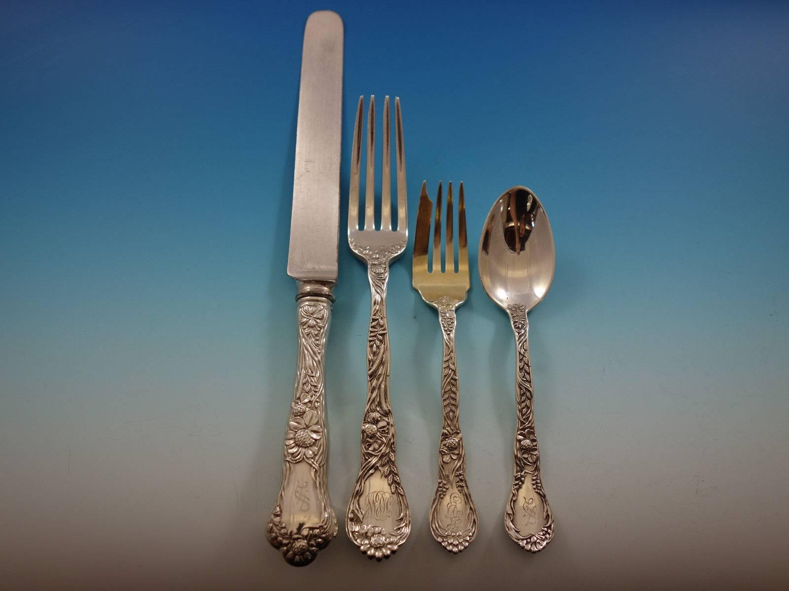 Exceptional Meadow by Gorham Sterling silver Flatware set - 176 Pieces including many fabulous serving pieces. This set includes:

12 Large Banquet Knives, 10 1/2