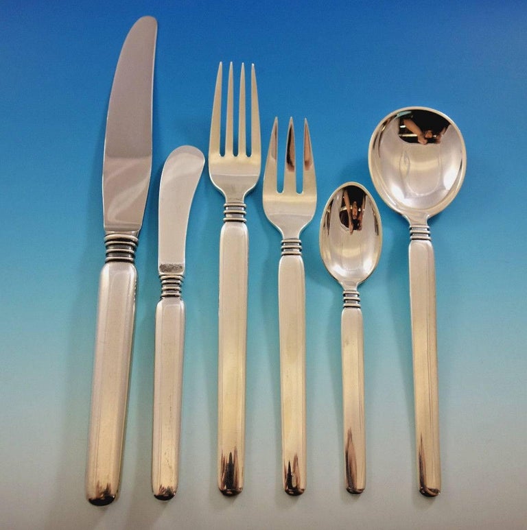 Windsor by Sorensen Sterling Silver Danish Flatware Set Dinner Service