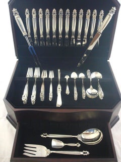 Acorn by Georg Jensen Sterling Silver Dinner Flatware Set Service 101 Pieces
