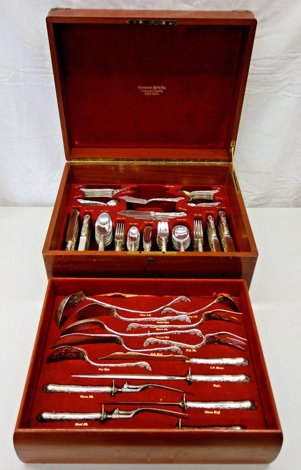 Meadow by Gorham Sterling Silver Flatware Set Service 180 Pieces in Fitted Box 6