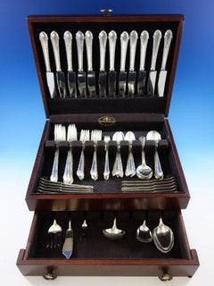 Chased Romantique by Alvin Sterling Silver Flatware Set 12 Service 91 Pcs Dinner