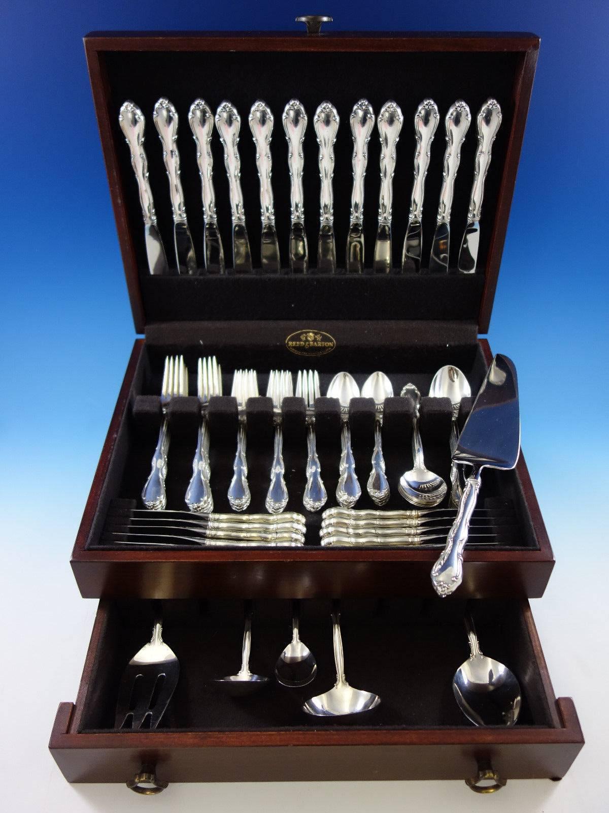 Fontana by Towle sterling silver flatware set of 78 pieces. This set includes: 

12 knives, 9