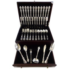 Royal Rose by Wallace Sterling Silver Flatware Set for 12 Service of 67 Pieces