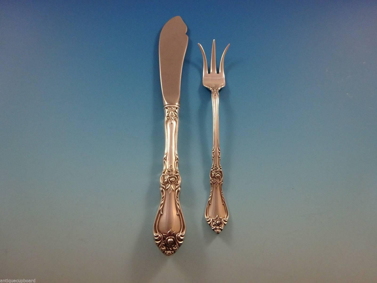 Royal Rose by Wallace Sterling Silver Flatware Set for 12 Service of 67 Pieces For Sale 1