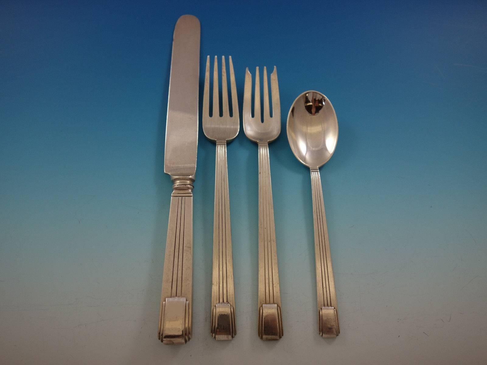 Century by Tiffany & Co sterling silver flatware set of 59 pieces. This set includes: Eight knives, 9