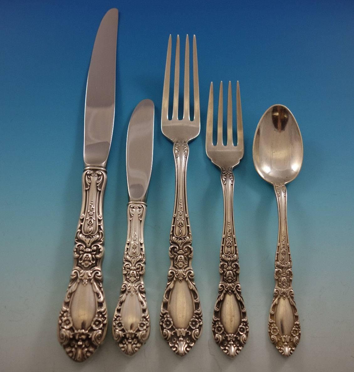 Prince Eugene by Alvin Sterling Silver Flatware Set for 8 Service 40 Pcs Dinner In Excellent Condition For Sale In Big Bend, WI