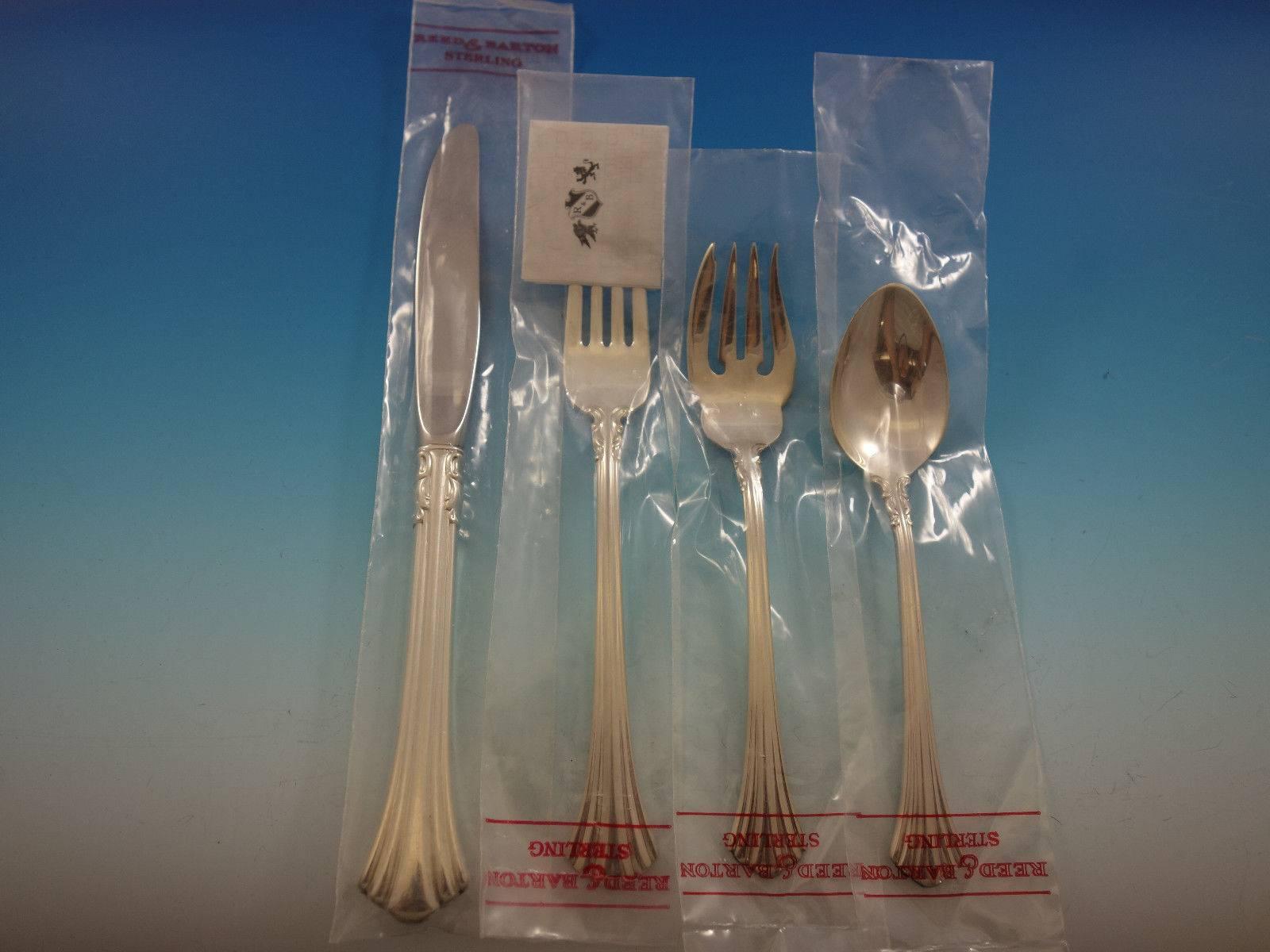 20th Century 18th Century by Reed & Barton Sterling Silver Flatware Set Service New