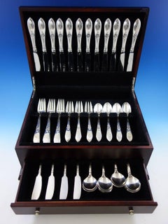 Tulipan by Frank Smith Sterling Silver Flatware Set for 12 Service 72 Pcs S Mono