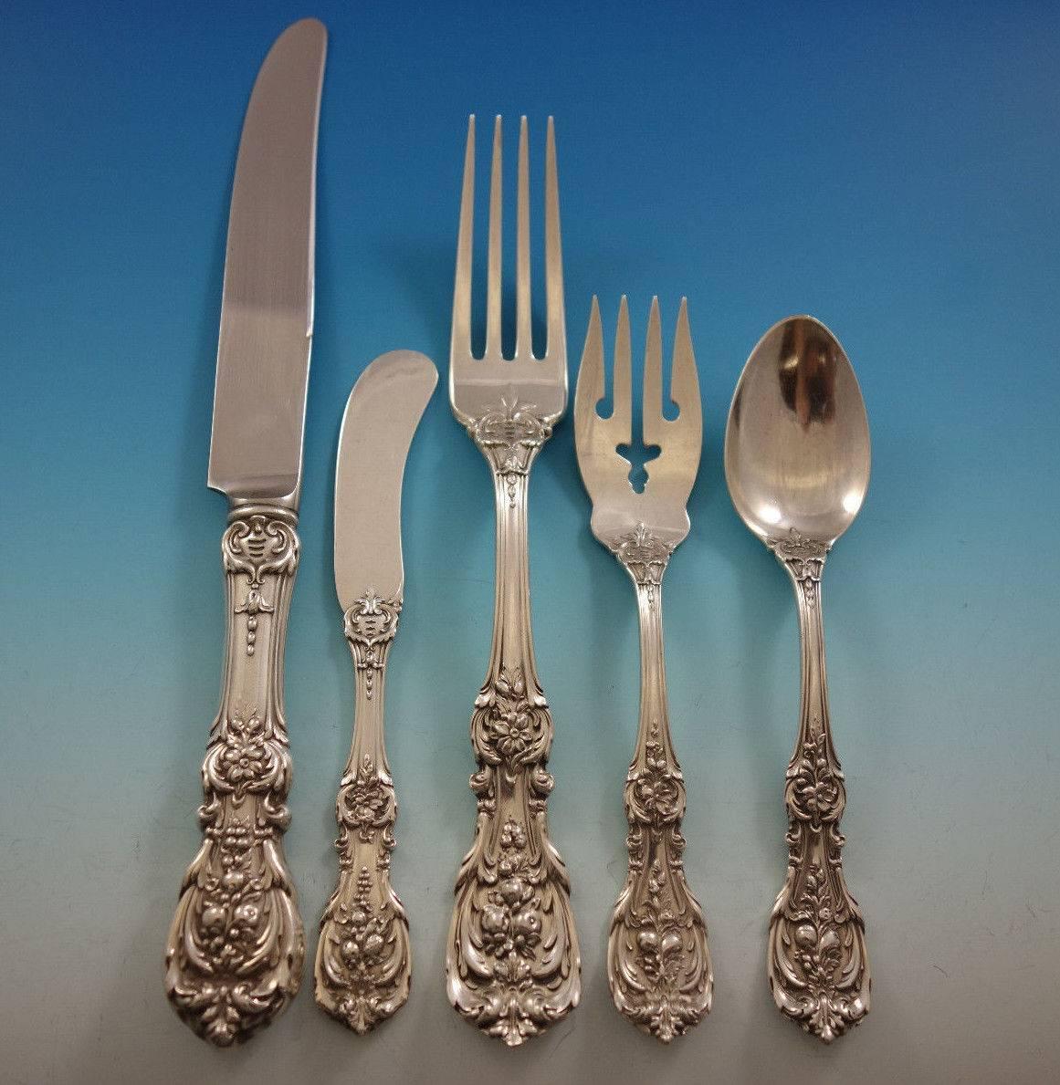 Francis I by Reed & Barton Old Sterling Silver Flatware Set Service 54 Pc Dinner In Excellent Condition In Big Bend, WI