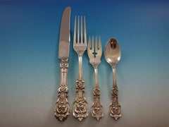 Antique Francis i Reed & Barton Old Mark Sterling Silver Flatware Set of 24 Pieces