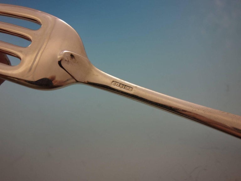 Vintage Lunt Sterling Silver Gumbo Soup Spoon – Mount Vernon Pattern, Antique Silverware, 6 7/8”