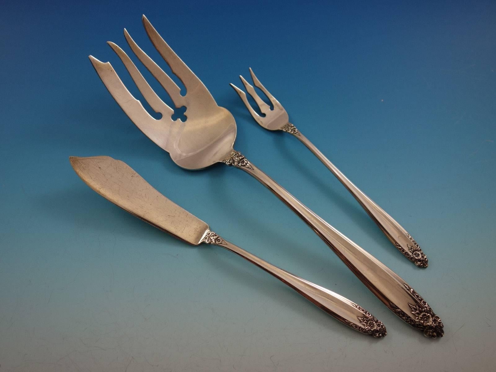 Prelude by International Sterling Silber Besteck Set 12 Service 82 Teile Abendessen im Angebot 3