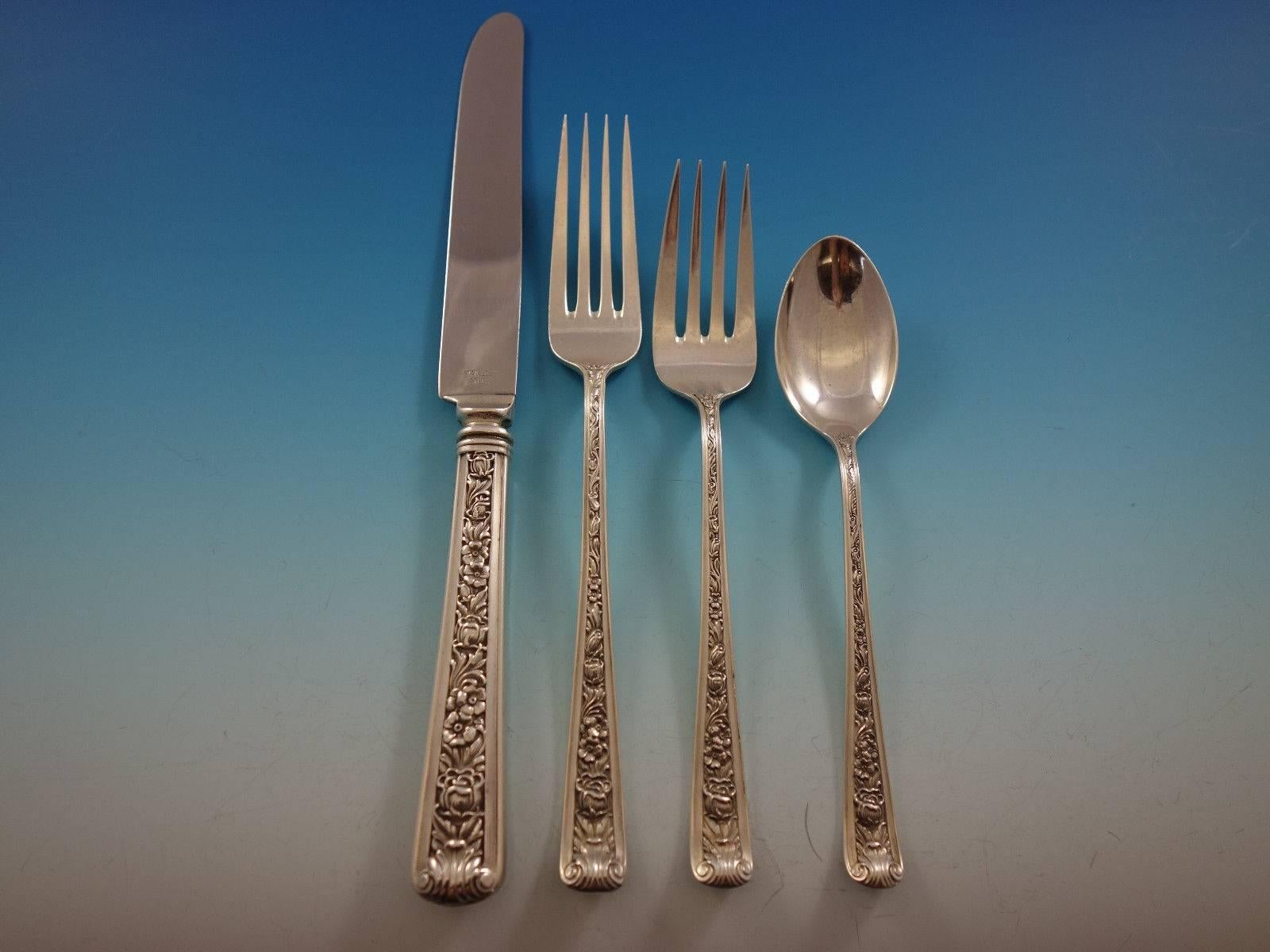 Windsor Rose by Watson Sterling Silver Flatware for Eight Set Service 62 Pieces 5