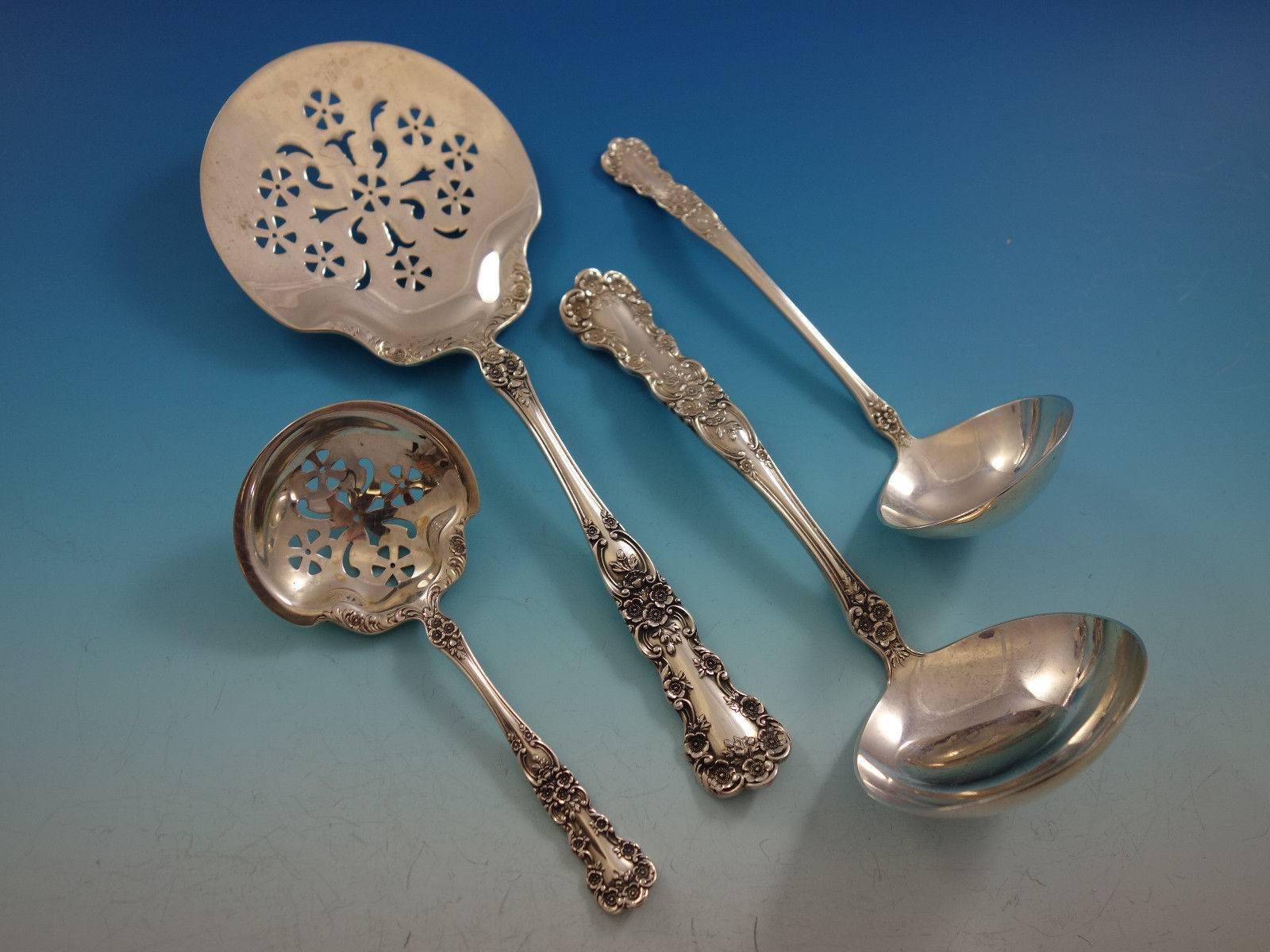 Late 19th Century Buttercup by Gorham Sterling Silver 12 Service Flatware Set Place Size 113 Pcs For Sale