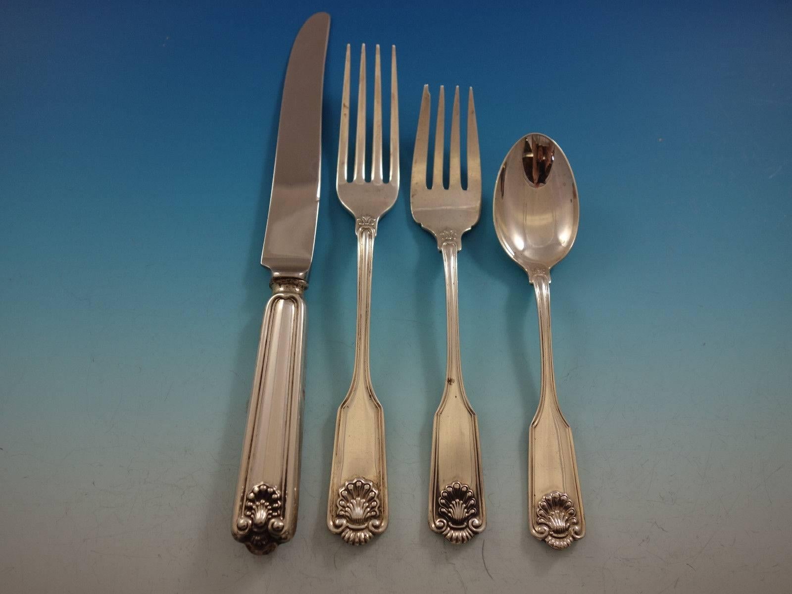 20th Century Fiddle Shell by Frank Smith Sterling Silver 6 Service Flatware Set of 30 Pieces
