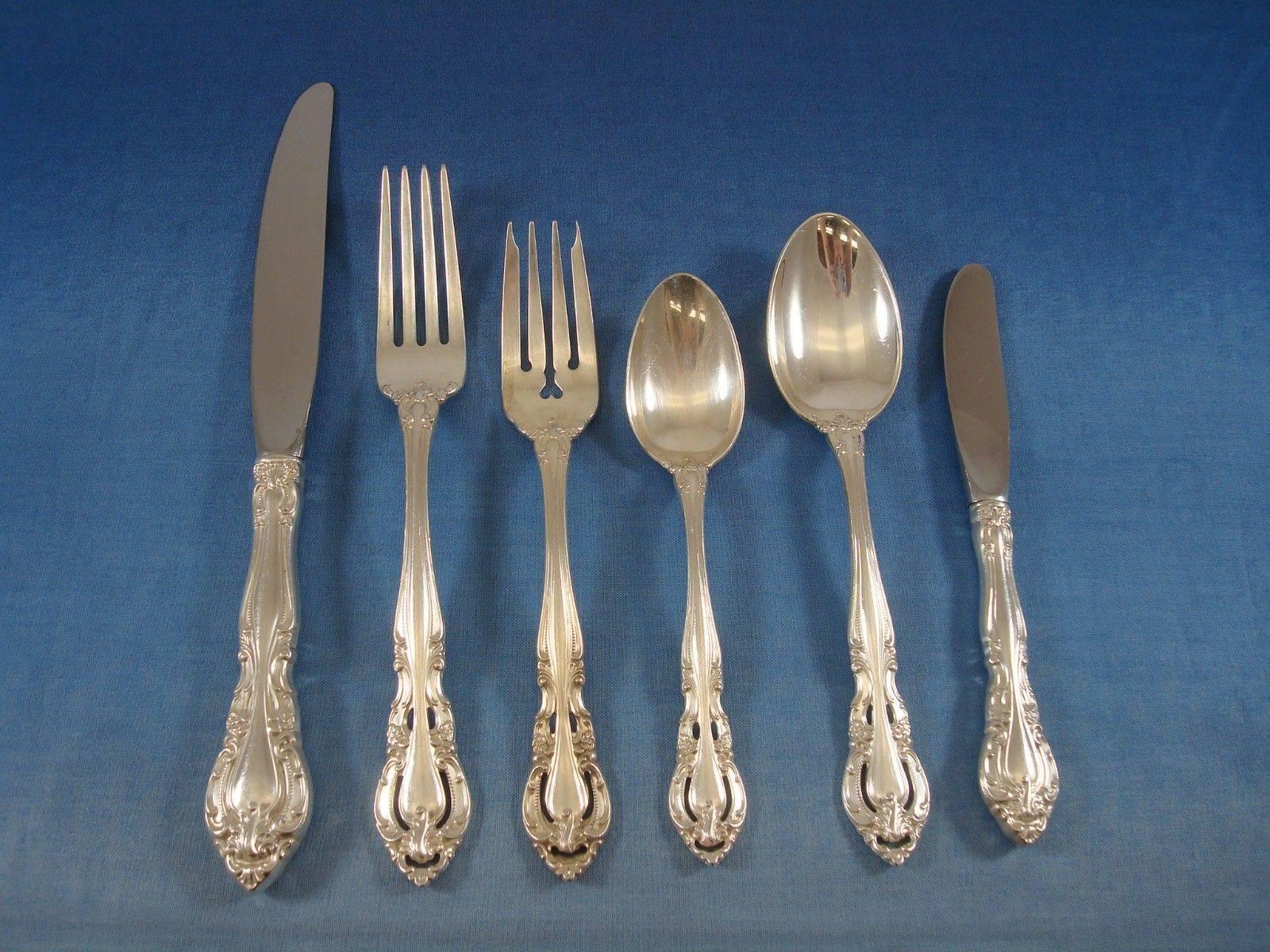 19th Century Baronial by Gorham Sterling Silver 8 Luncheon Service Flatware Set of 52 Pieces