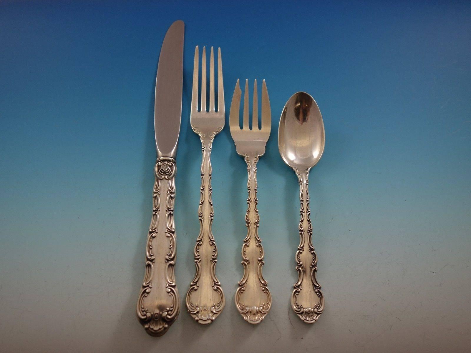Strasbourg by Gorham Sterling Silver Flatware Set Service Place Size 40 Pieces 1