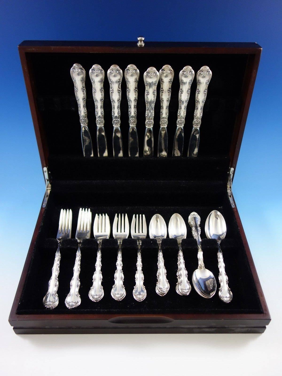 Strasbourg by Gorham sterling silver flatware set - 40 pieces. This set includes: 

eight place knives, 9 1/4