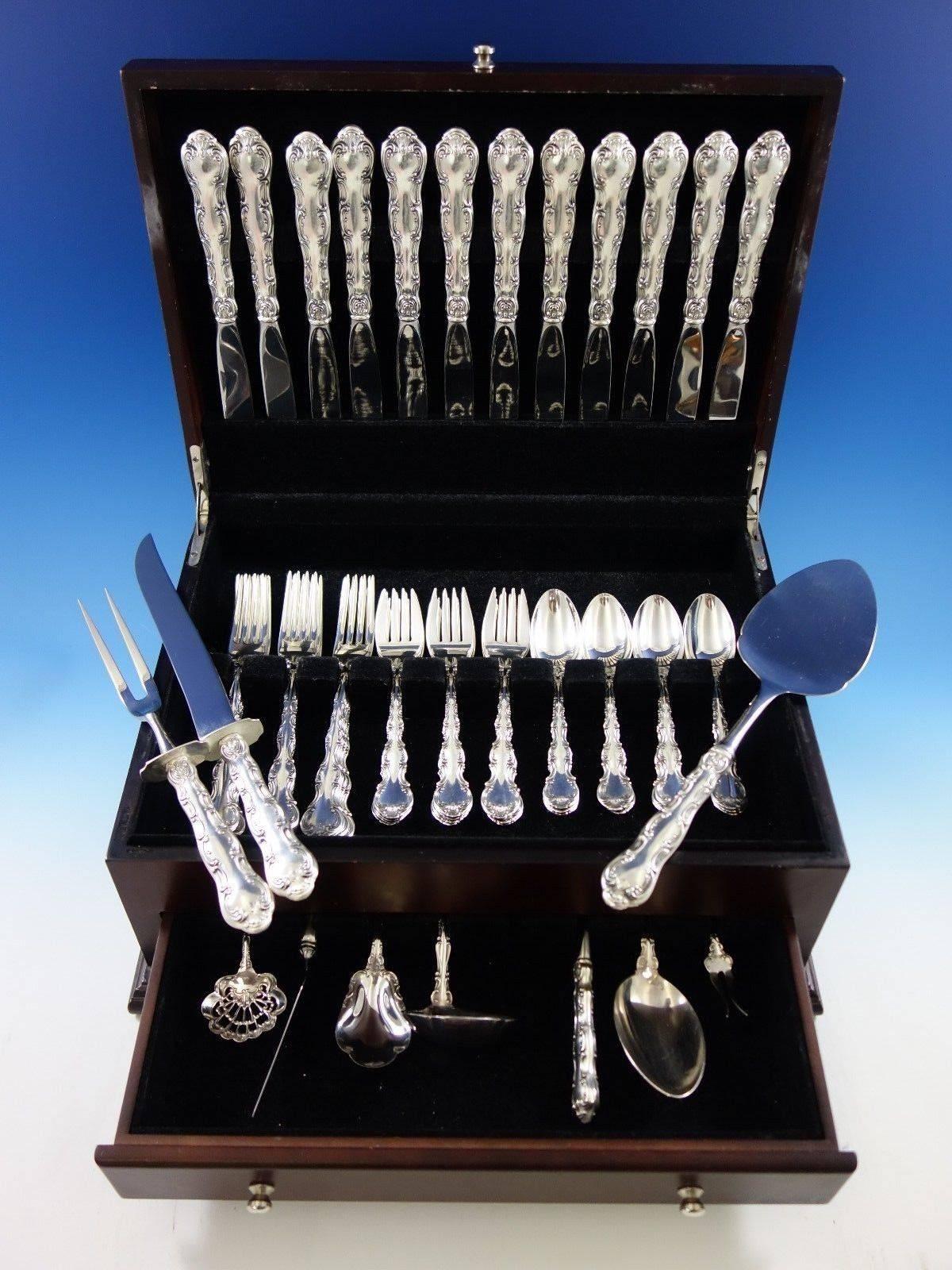 Strasbourg by Gorham sterling silver flatware set - 40 pieces. This set includes: 

12 place knives, 9 1/4