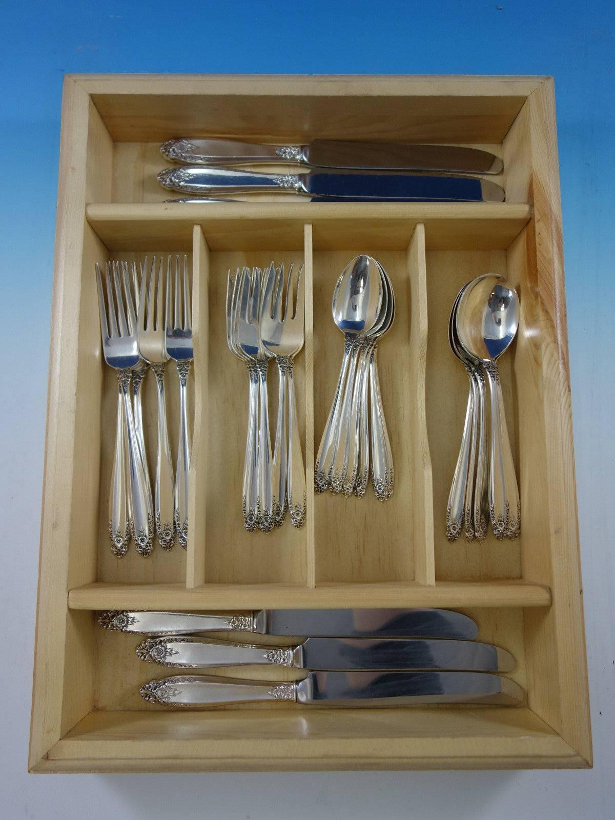 20th Century Prelude by International Sterling Silver Flatware Service Set of 30 Pieces For Sale