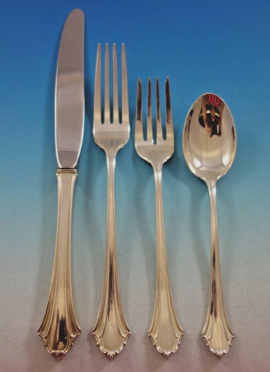Bel Chateau by Lunt Sterling Silver Flatware Set for 12 Service 49 Pieces In Excellent Condition In Big Bend, WI