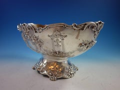 Francis I Reed & Barton Sterling Silver Fruit Bowl Pedestal Gold Wash Hollowware