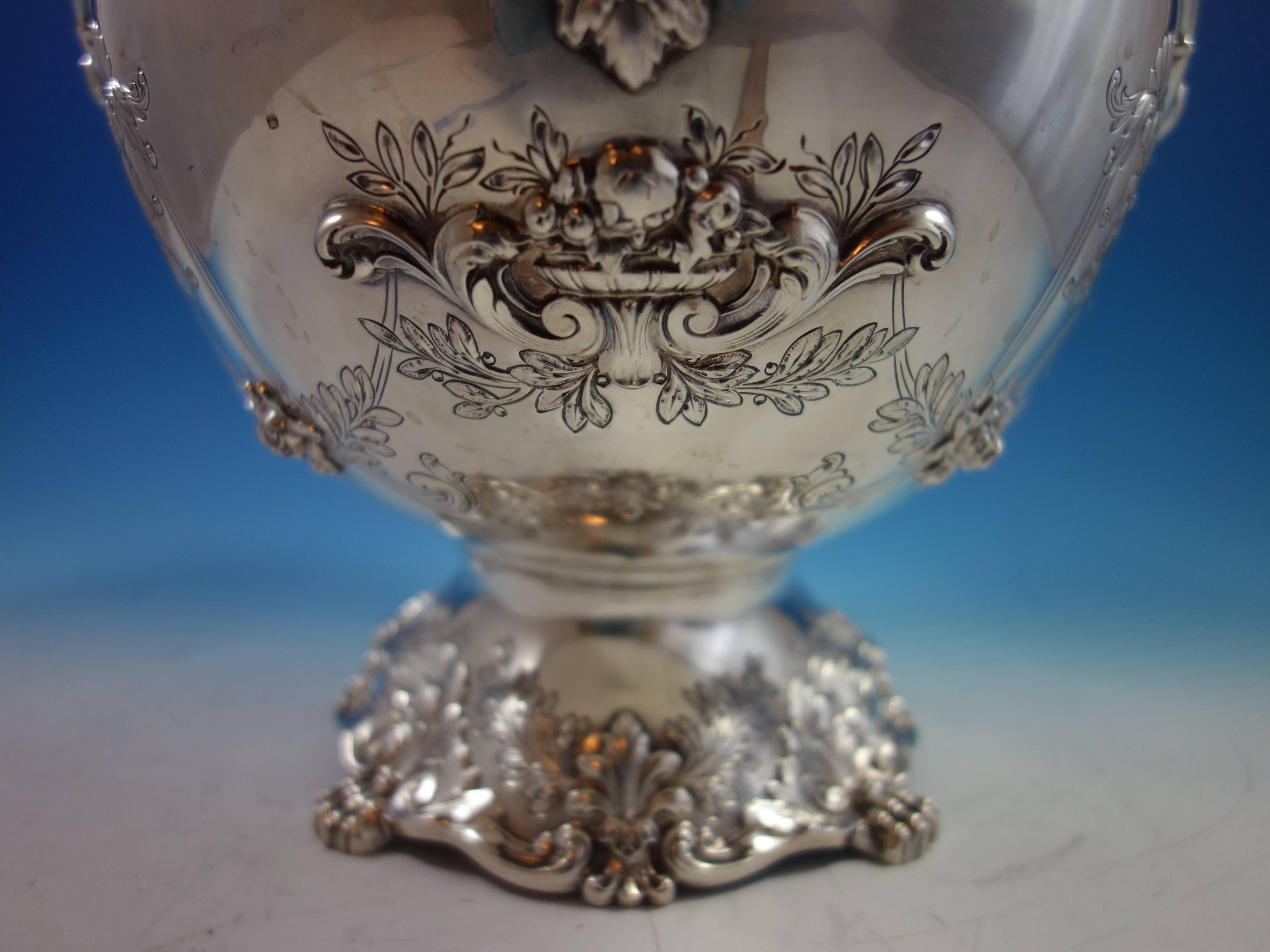 Francis I Reed & Barton Sterling Silver Fruit Bowl Pedestal Gold Wash Hollowware 3