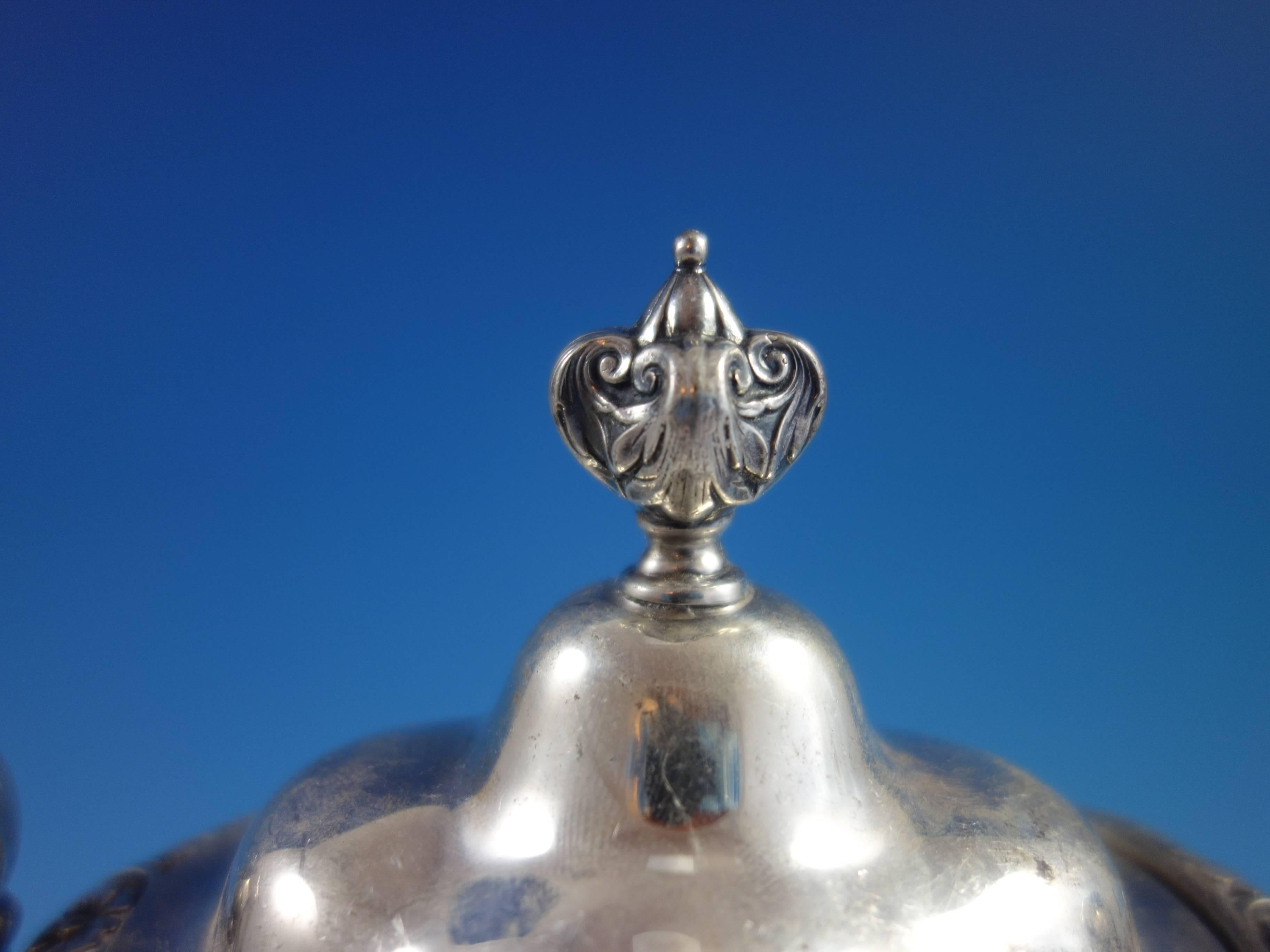 reed and barton antique silver sugar bowl