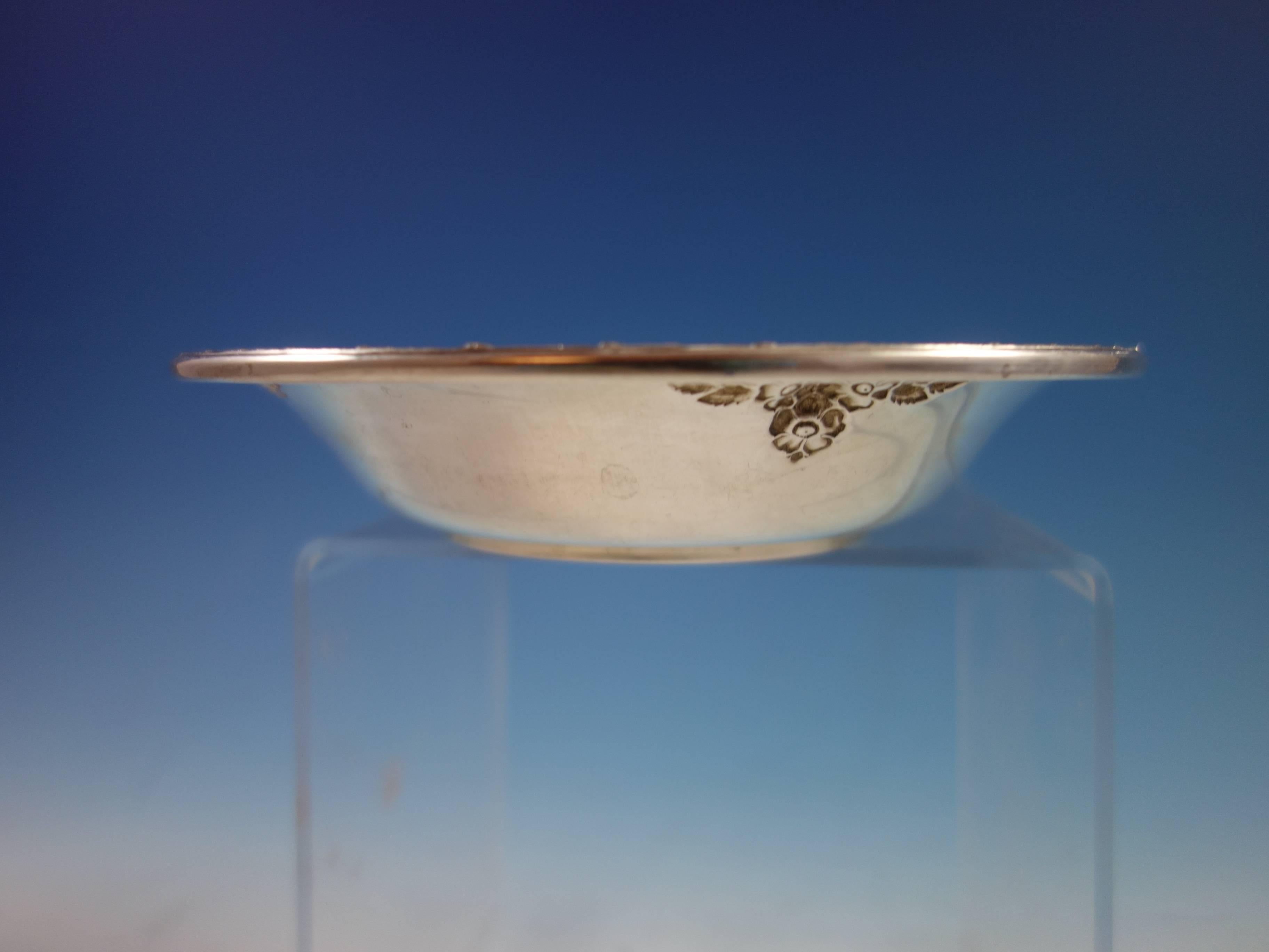 20th Century Meadow Rose by Watson Wallace Sterling Silver Candy Dish #A229 Hollowware