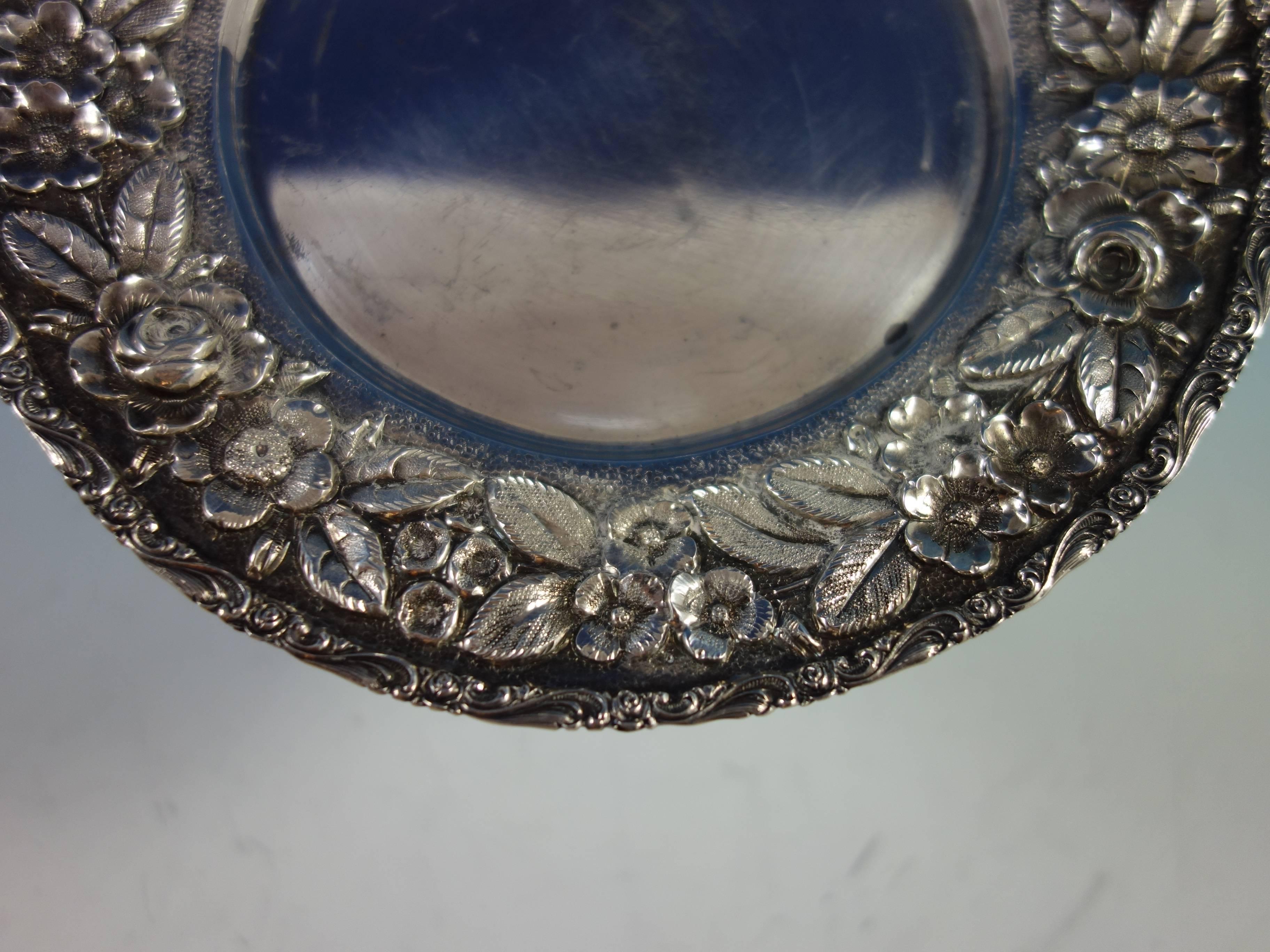 Baltimore Rose by Schofield Sterling Silver Bread and Butter Plate Hollowware In Excellent Condition In Big Bend, WI