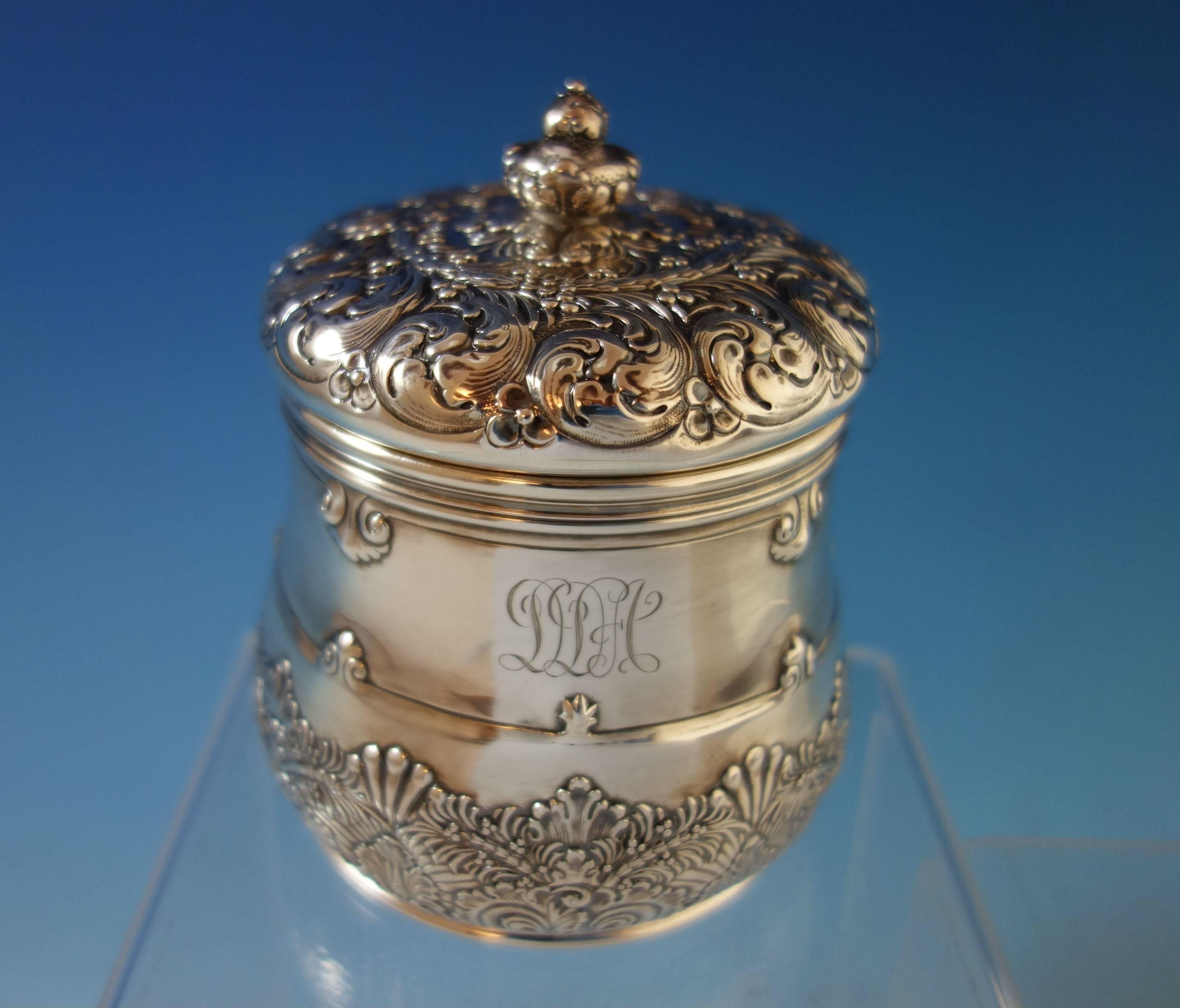 Tiffany & Co. Sterling Silver Tea Caddy Gold Washed Fancy #10444-9066 Hollowware 2