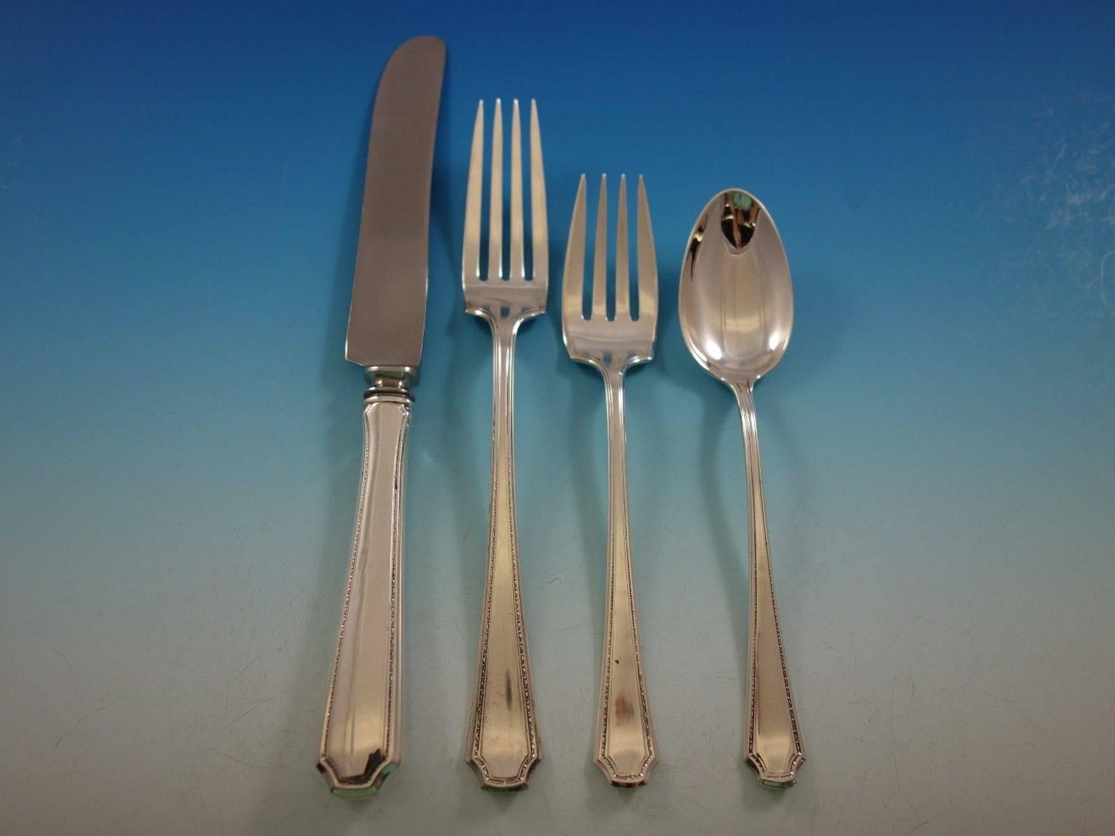 Lady Constance by Towle Sterling Silver Flatware Set Twelve Service 90 pieces In Excellent Condition For Sale In Big Bend, WI