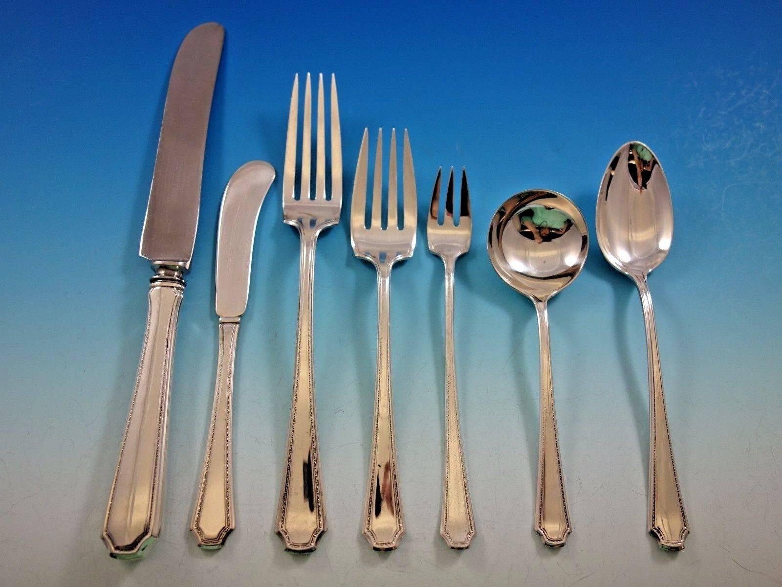 Lady Constance by Towle Sterling Silver Flatware Set Twelve Service 90 pieces For Sale 4